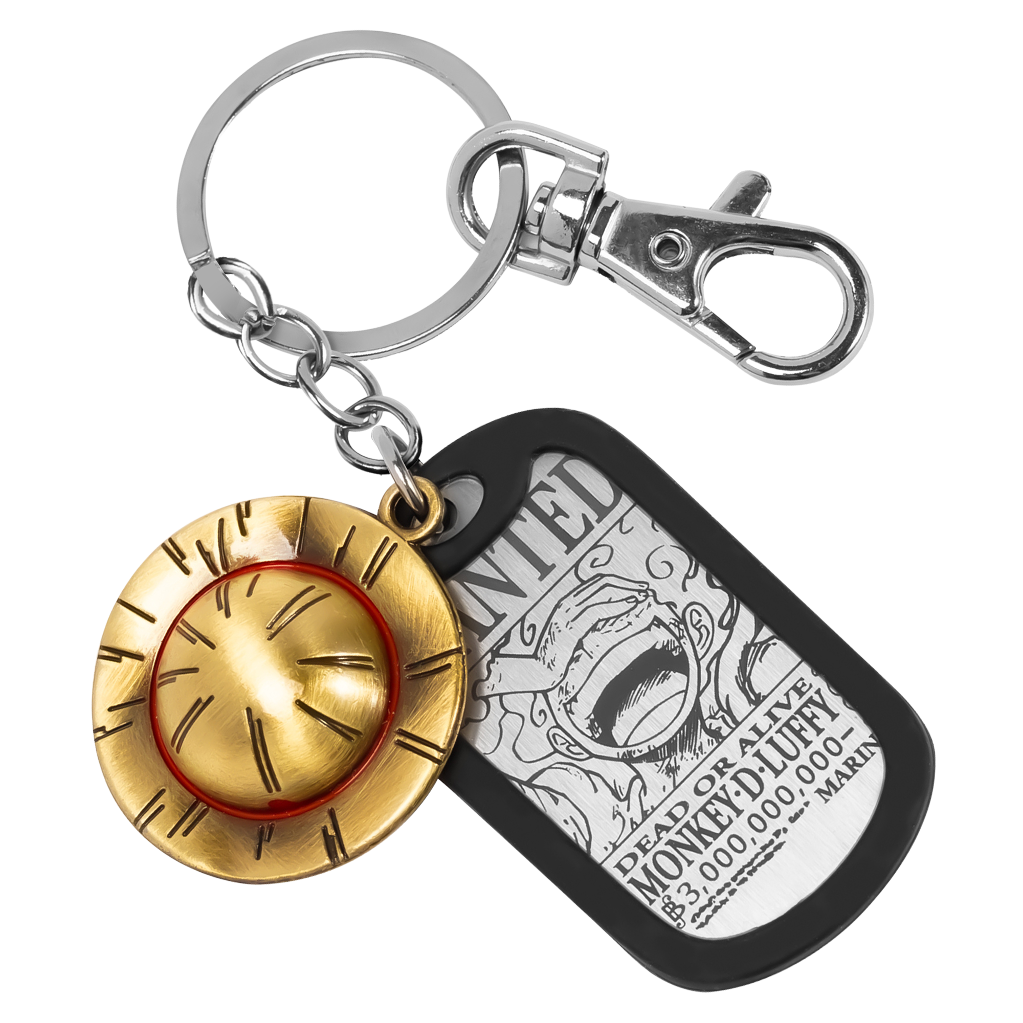Straw Hat & Wanted Poster Metal Keychain